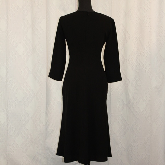 David Warren New York Black Long Sleeve Dress - Picture 3 of 6